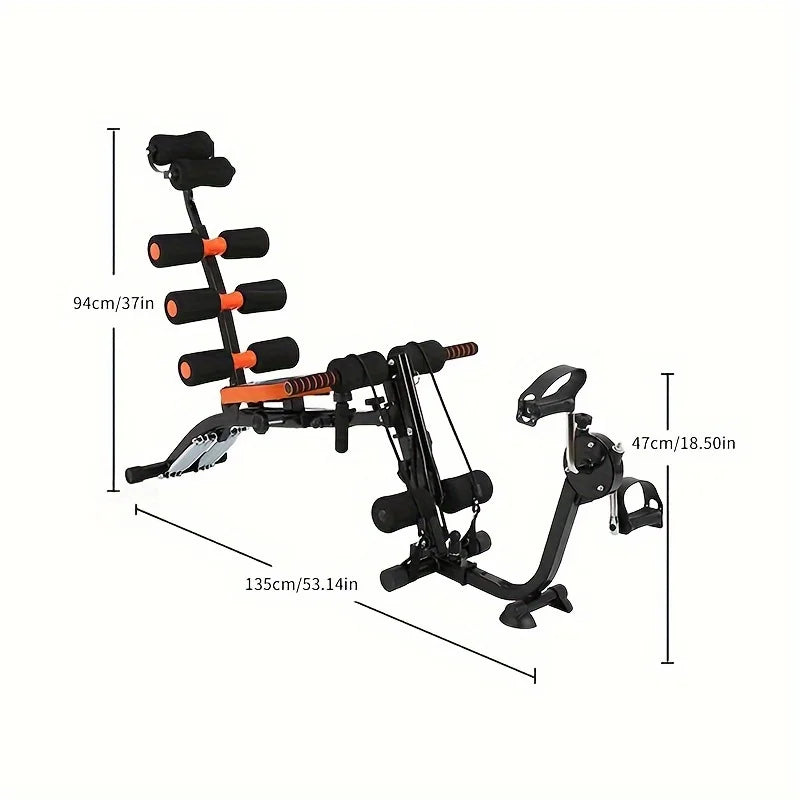 Foldable abdominal exercise bench,Adjustable sit-up machine with leg locking device Home gym core trainer, for training abdomina