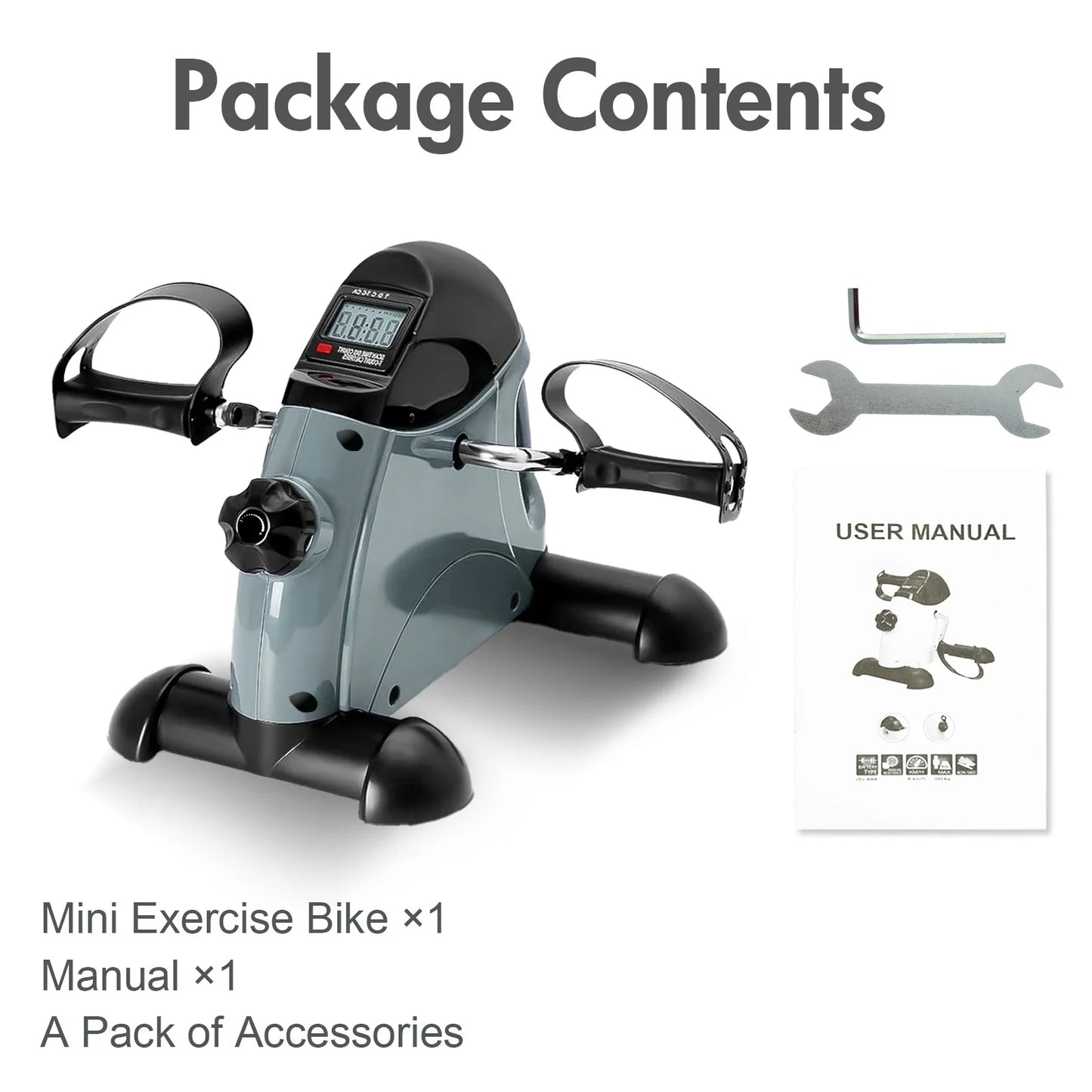 Under Desk Mini Pedal Exercise Bike With LCD Display