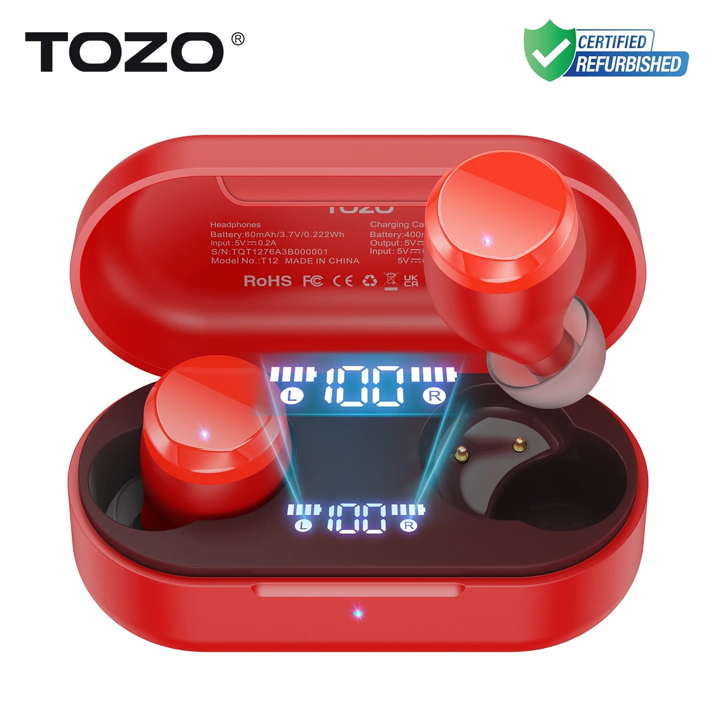 TOZO Tonal Dots TWS Earbuds With LED Display ENC Calls