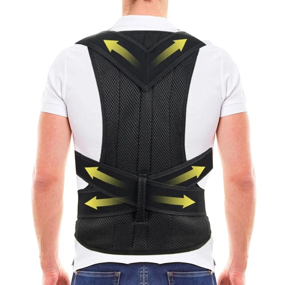 Back Brace Posture Corrector Belt For Shoulder Lumbar Support