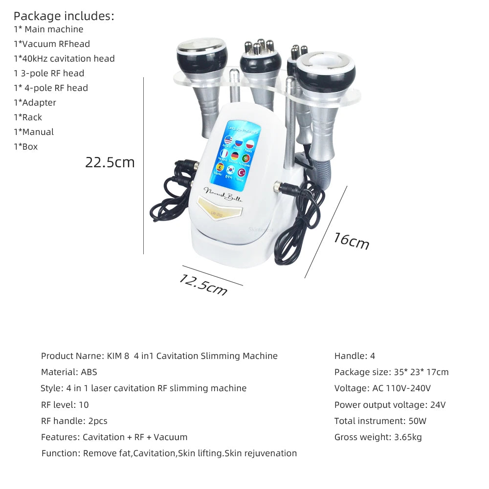 MISSHEART 4In1 Cavitation Body Slimming Massager For Skin Tightening