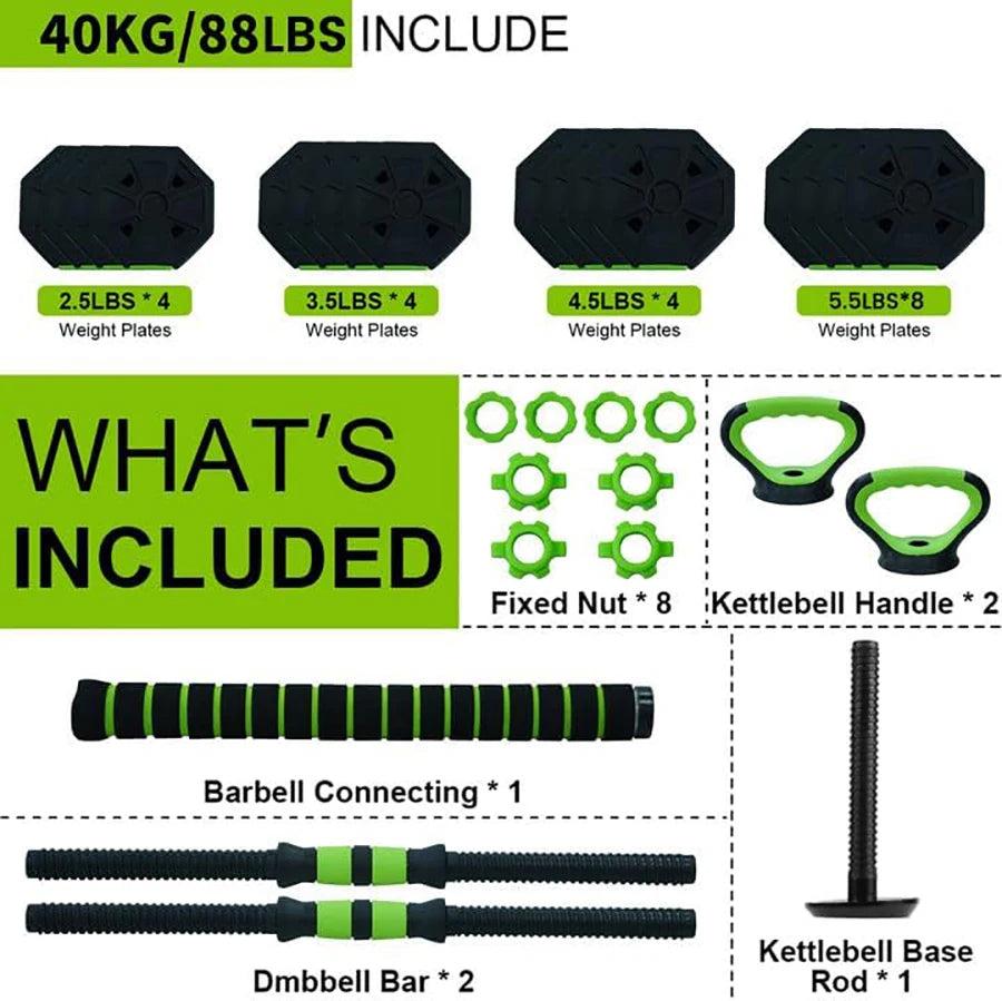 HiMISS 4 In 1 Adjustable Kettlebell Set Pushup Stand