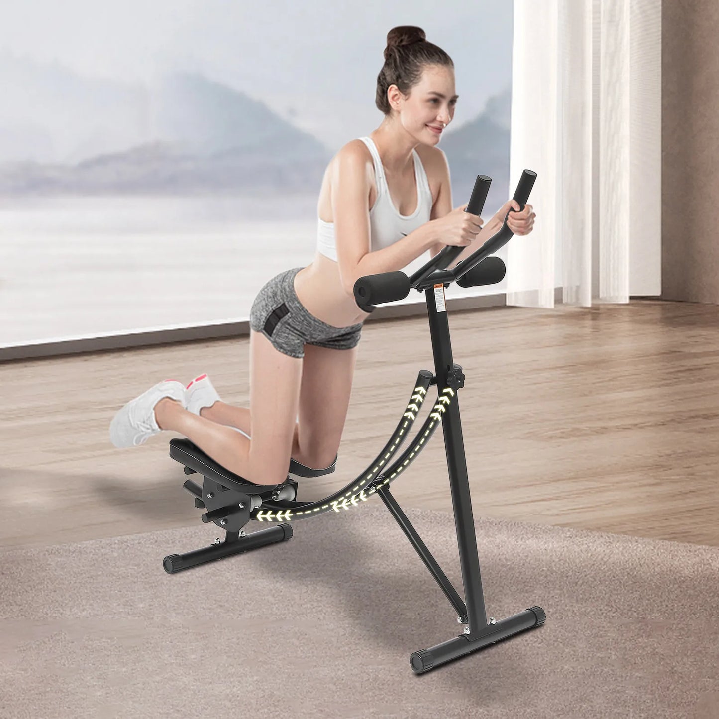 Abdominal Dual Track Crunch Machine for Home Gym Equipment