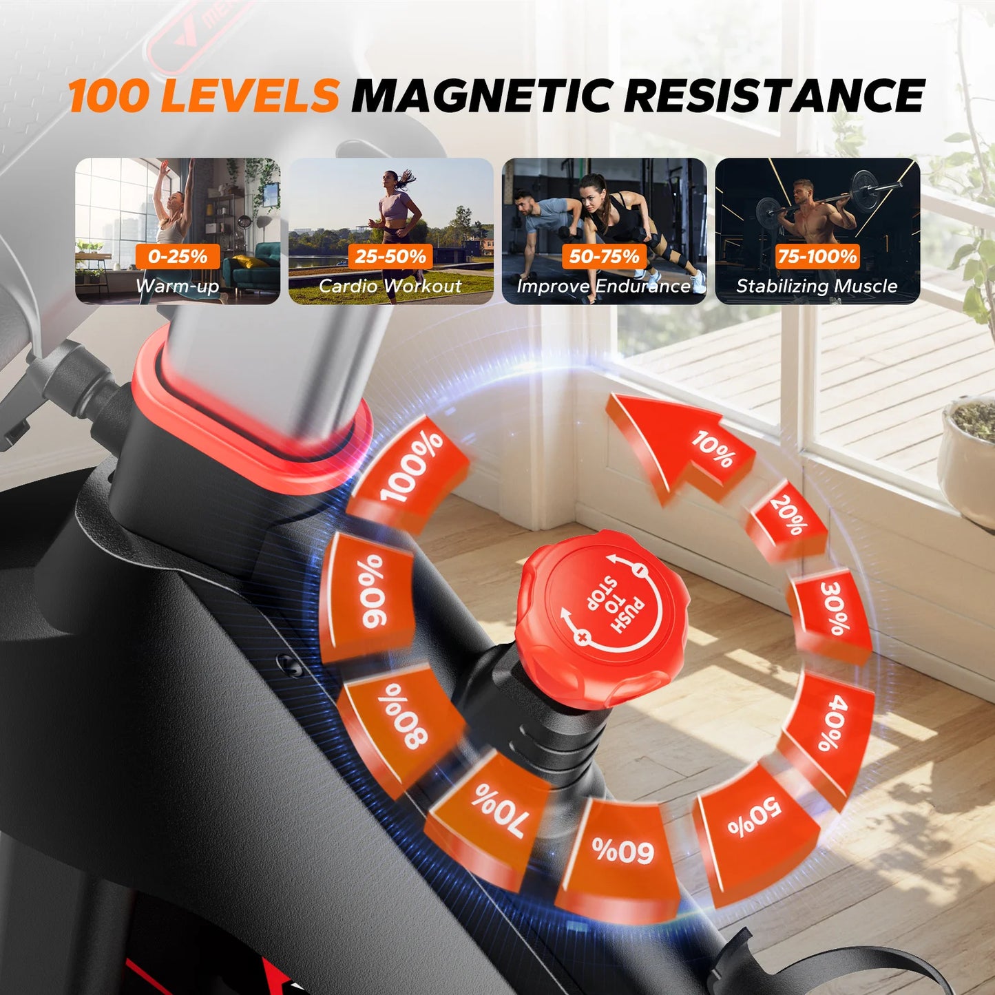 MERACH S38 Indoor Cycling Bike With Magnetic Resistance And Bluetooth App