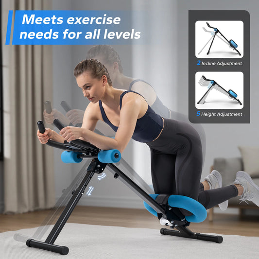 MERACH Abdominal Machine Trainer Foldable Core Exercise System