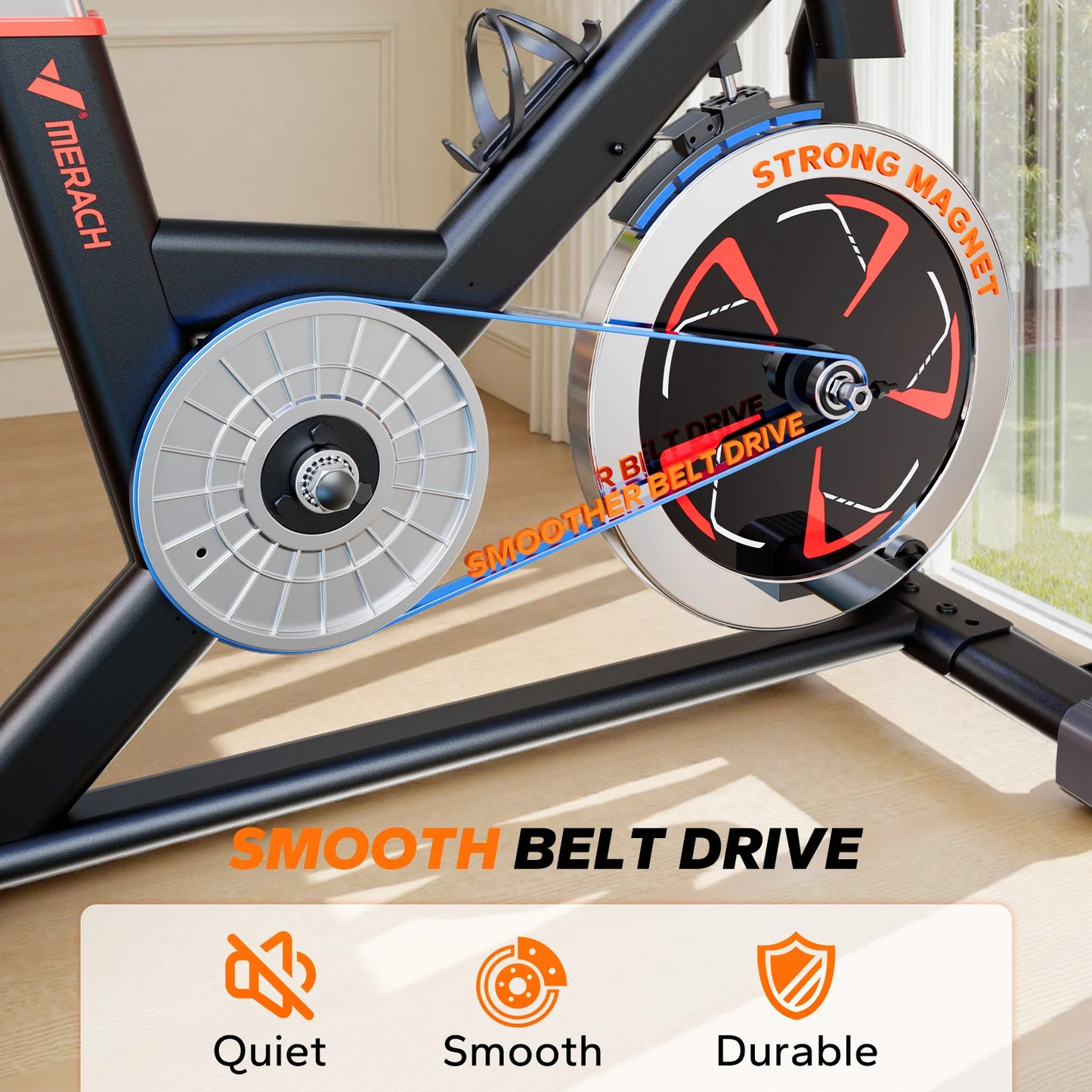 MERACH S38 Indoor Cycling Bike With Magnetic Resistance And Bluetooth App