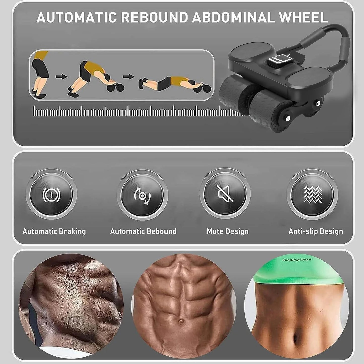 Ab Roller With LCD Display For Home Gym Time And Calories