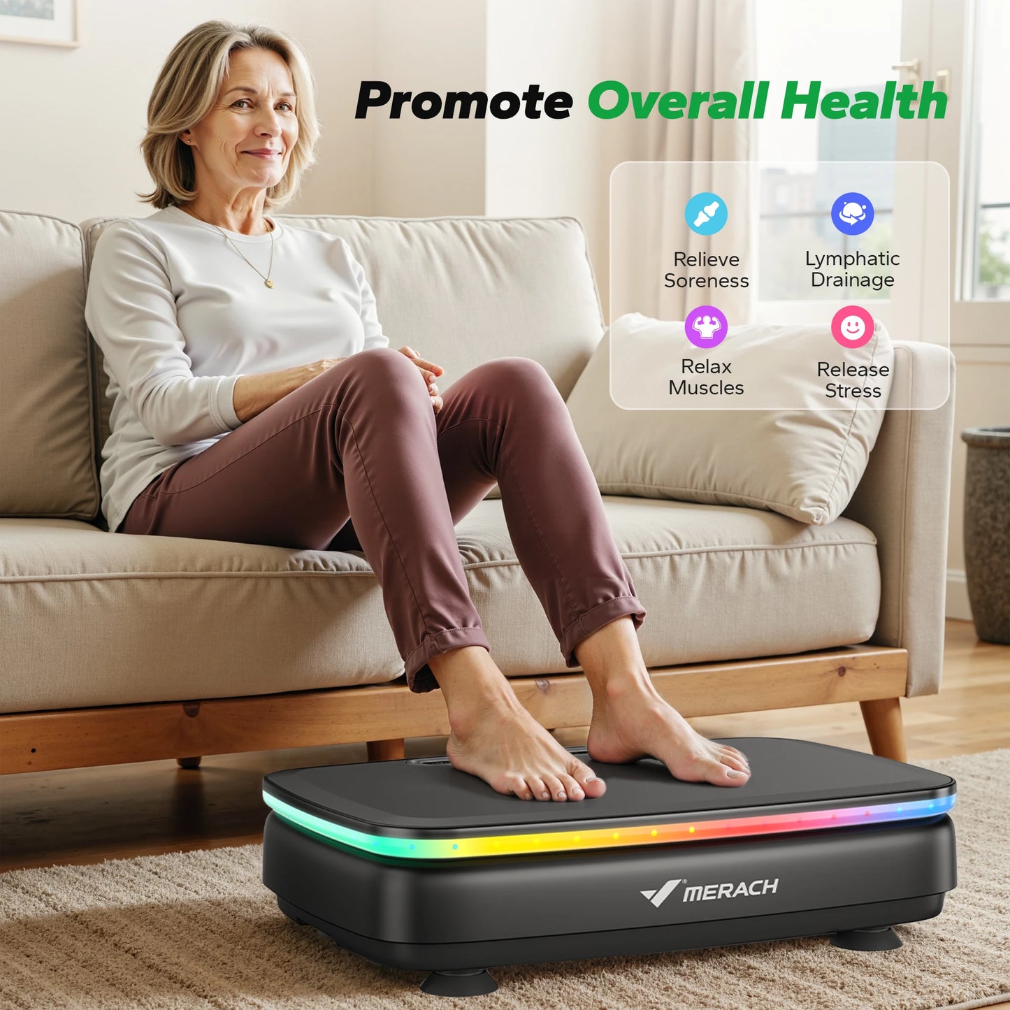 MERACH Vibration Plate Exercise Machine For Full Body Workout