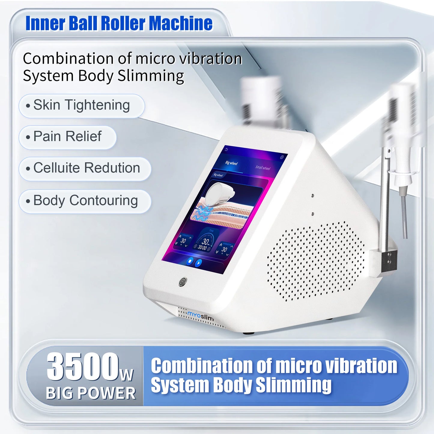 MYOSLIM Slimming Cellulite Roller Massage Machine With Infrared Vacuum
