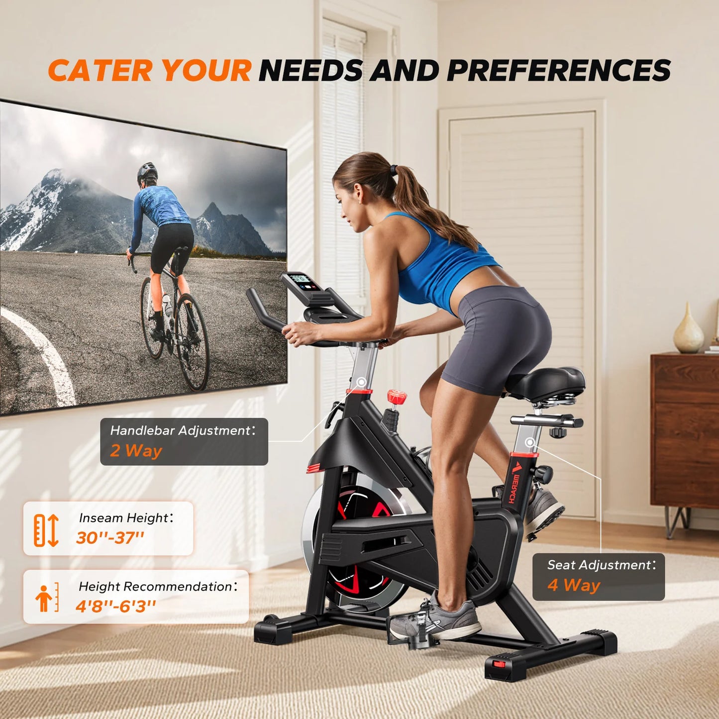 MERACH S38 Indoor Cycling Bike With Magnetic Resistance And Bluetooth App