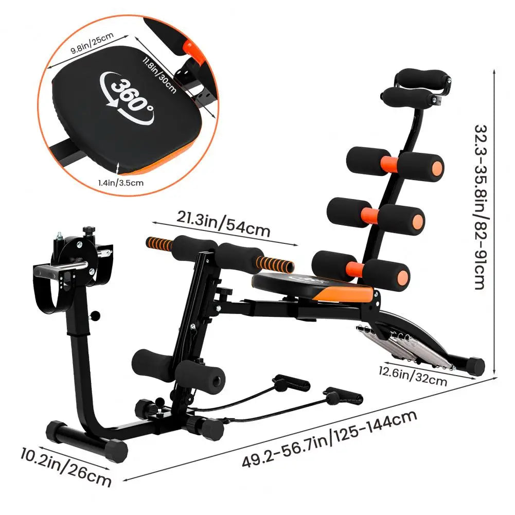 Ab Workout Bench for Home Gym Multi-Functional Adjustable Crunch Machine