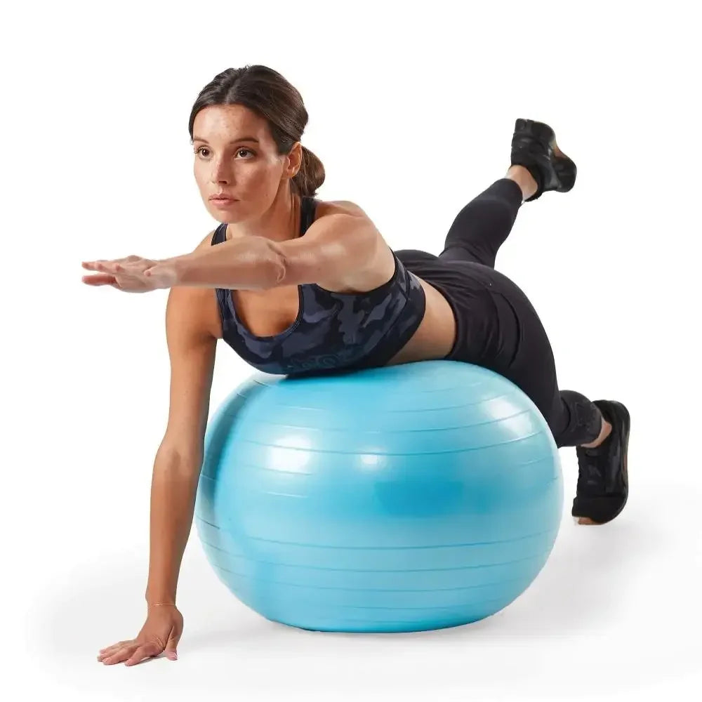 Weighted Fitness Ball Pump Included For Exercise And Core Training