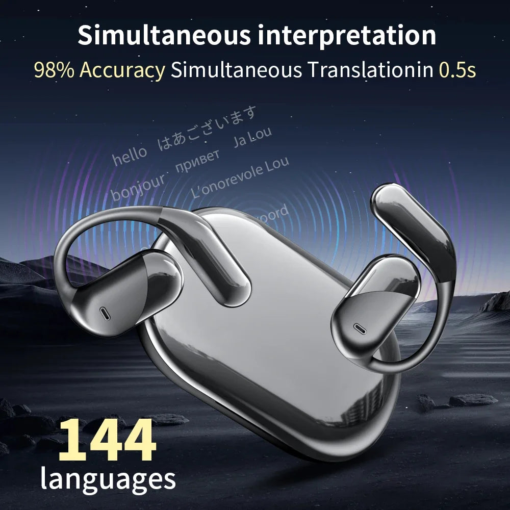GDLYL 144 Languages AI Translation Earbuds Bluetooth 5.4 Translator
