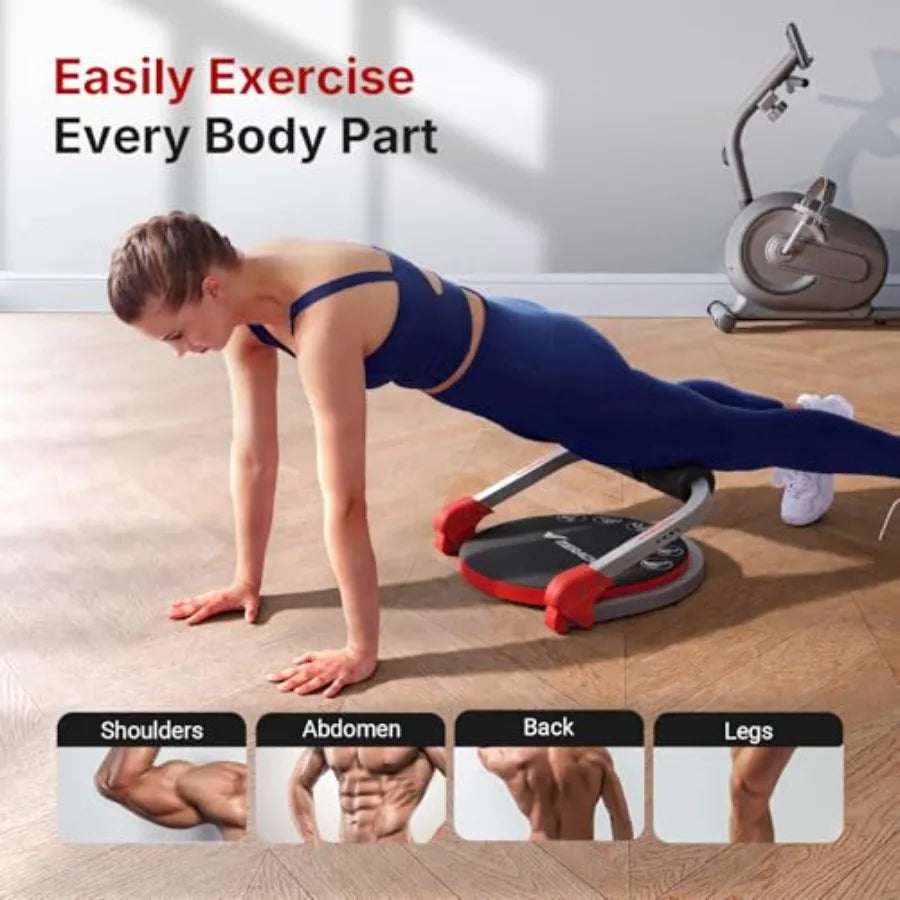 Ab Machine Sit Up Exercise Equipment with 3 Adjustable Resistance Levels Automatic Rebound Ab Crunch Machine for Core Wo