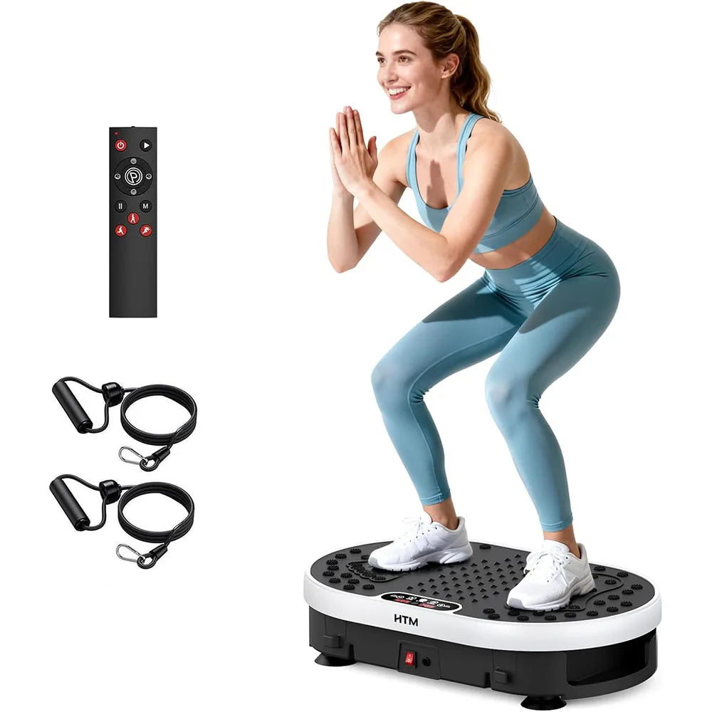 Vibration Plate High Frequency Vibration Fat Burning Fitness Platform 9 Programs 120 Levels Home Gym Weight Loss Remote Control