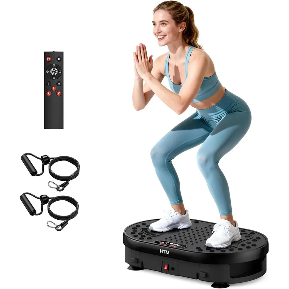 Vibration Plate High Frequency Vibration Fat Burning Fitness Platform 9 Programs 120 Levels Home Gym Weight Loss Remote Control