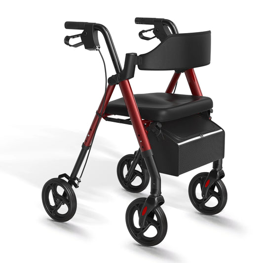 MAIDESITE Rollator Walker for Seniors With Seat and Wheels