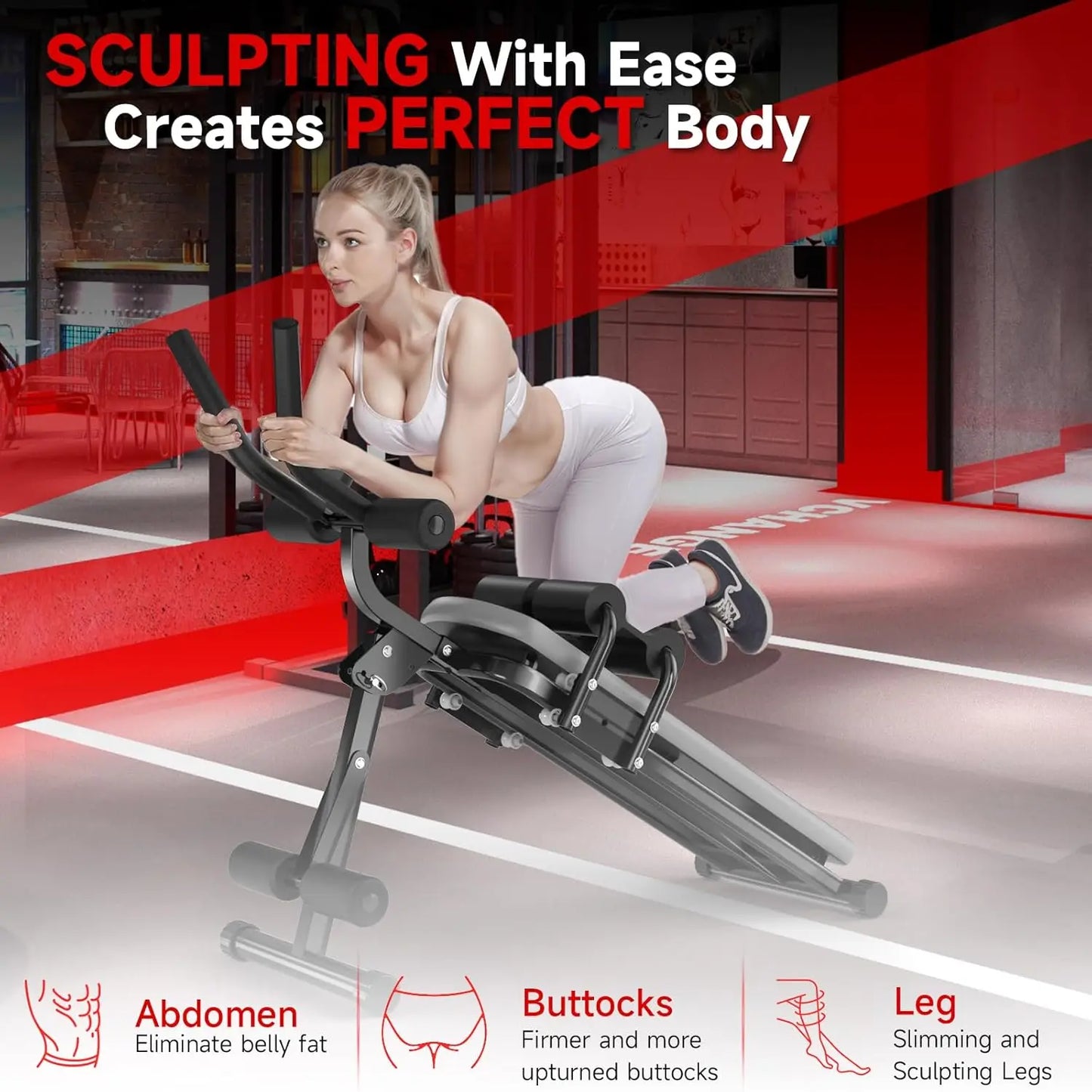 5-In-1 Adjustable Ab Workout Bench For Core Training