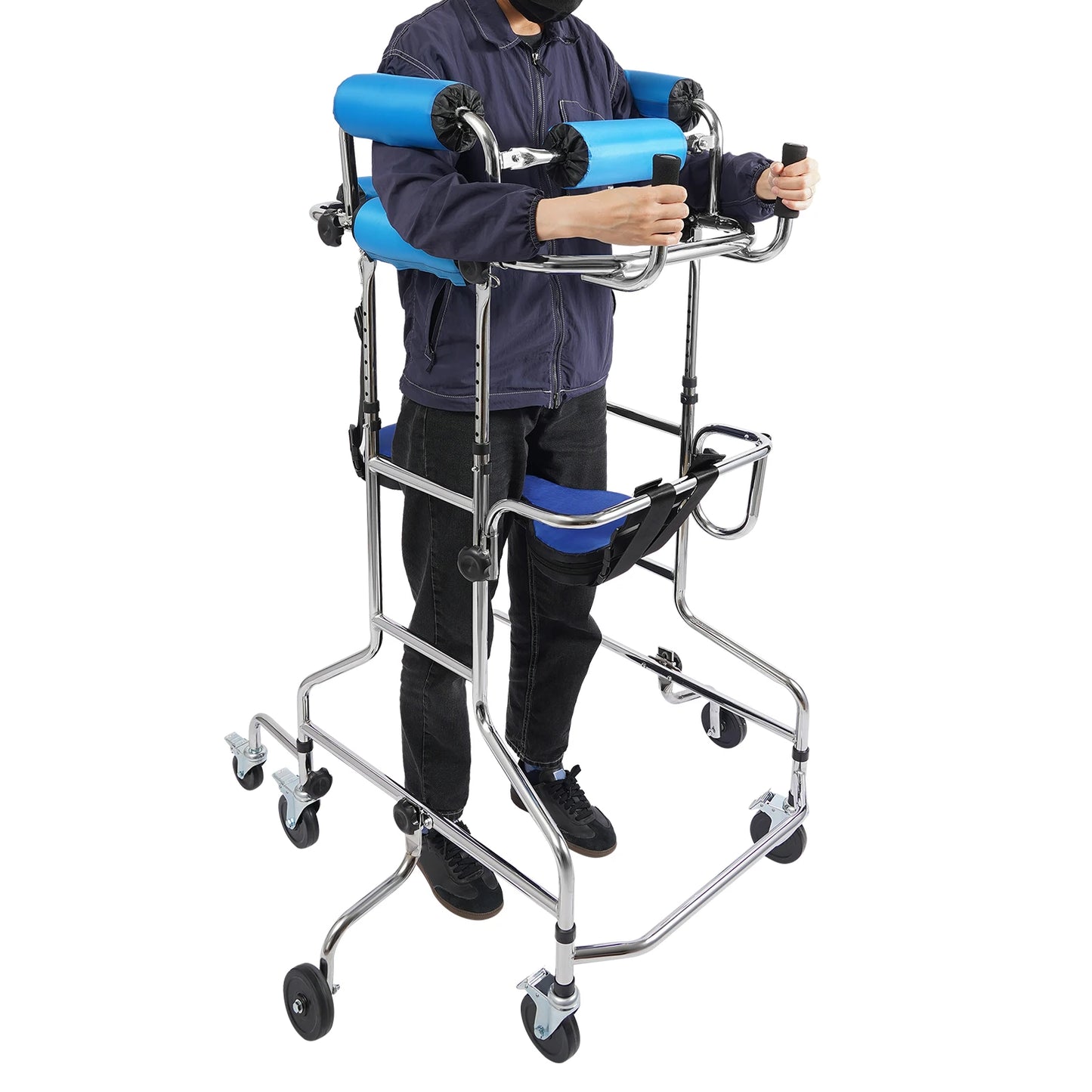 NONEM Rollator Walker With Adjustable Height And 8 Braked Wheels