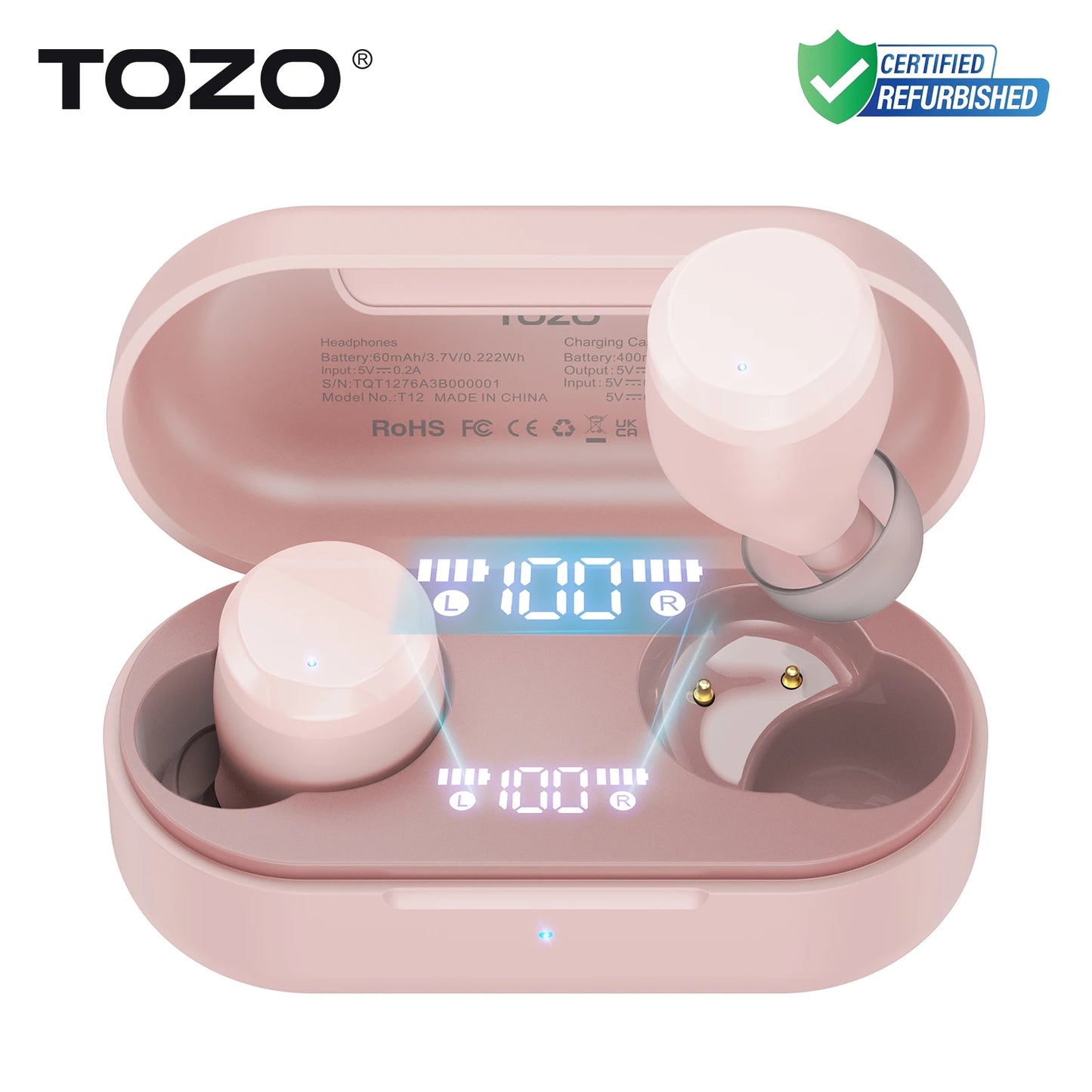 TOZO Tonal Dots TWS Earbuds With LED Display ENC Calls