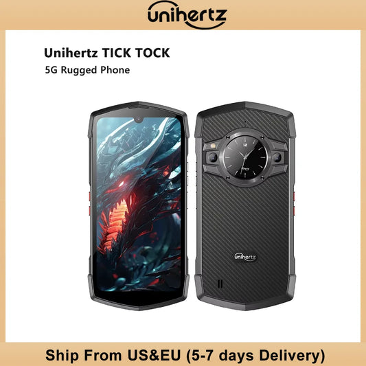 Unihertz Tick Tock 5G Rugged Smartphone Dual Screen 128GB 48MP