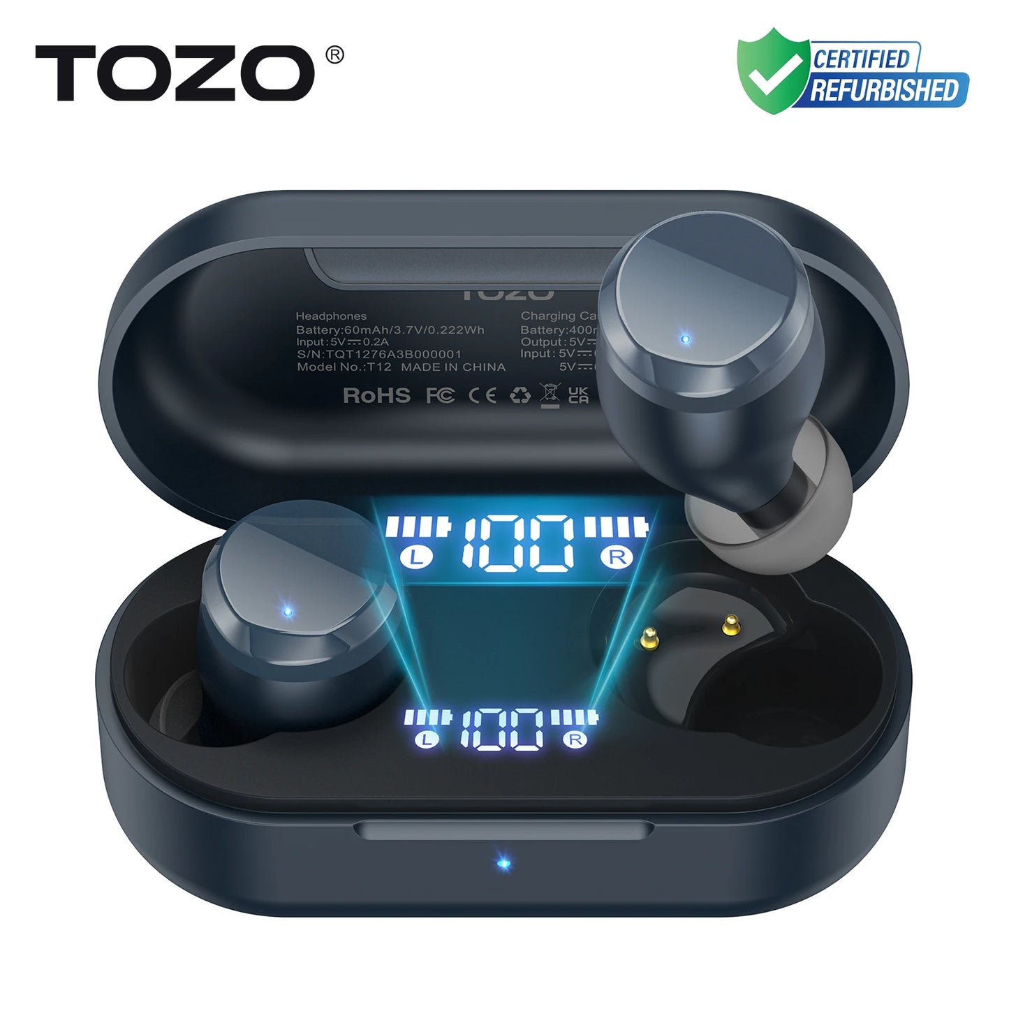 TOZO Tonal Dots TWS Earbuds With LED Display ENC Calls