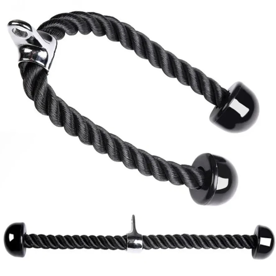 None Triceps Lowering Rope Face Pull Handles Gym Tension Cord