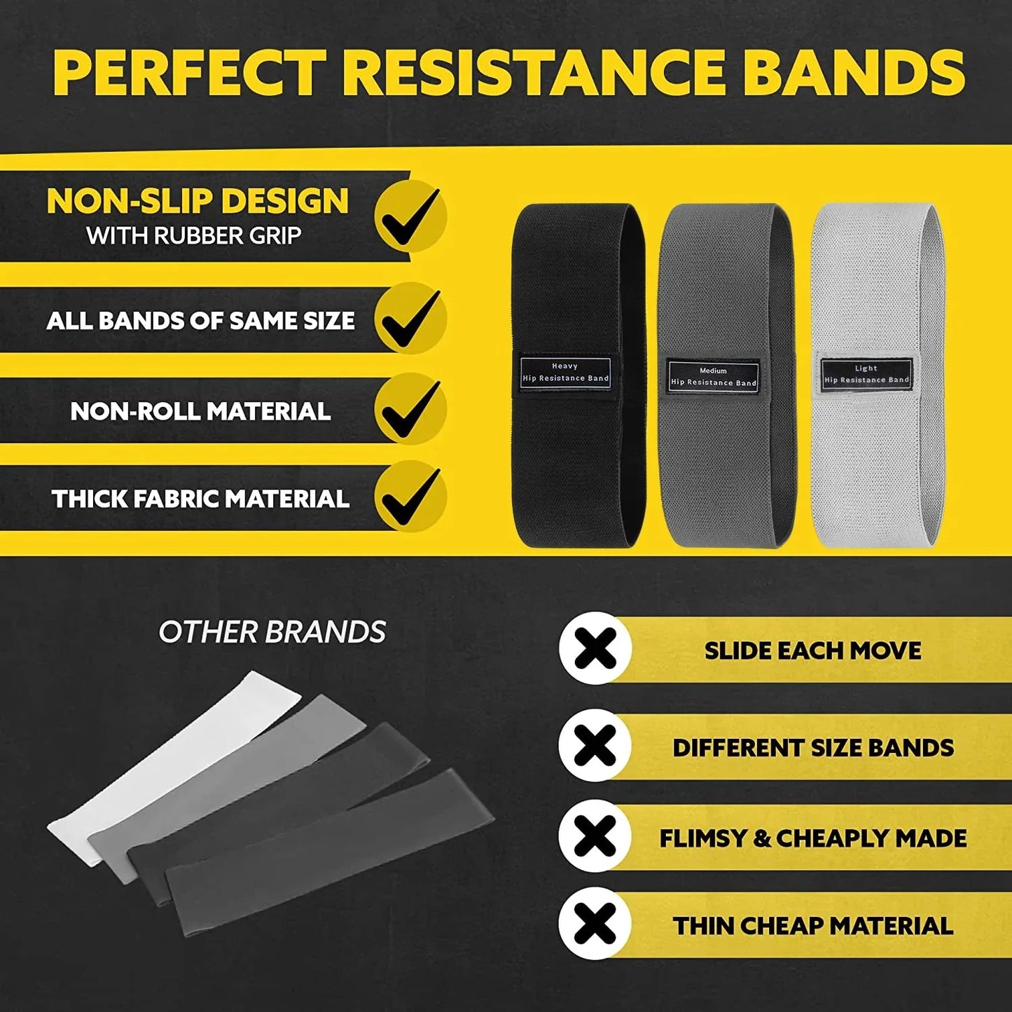 DUTRIEUX Glute Thigh Elastic Resistance Bands Set