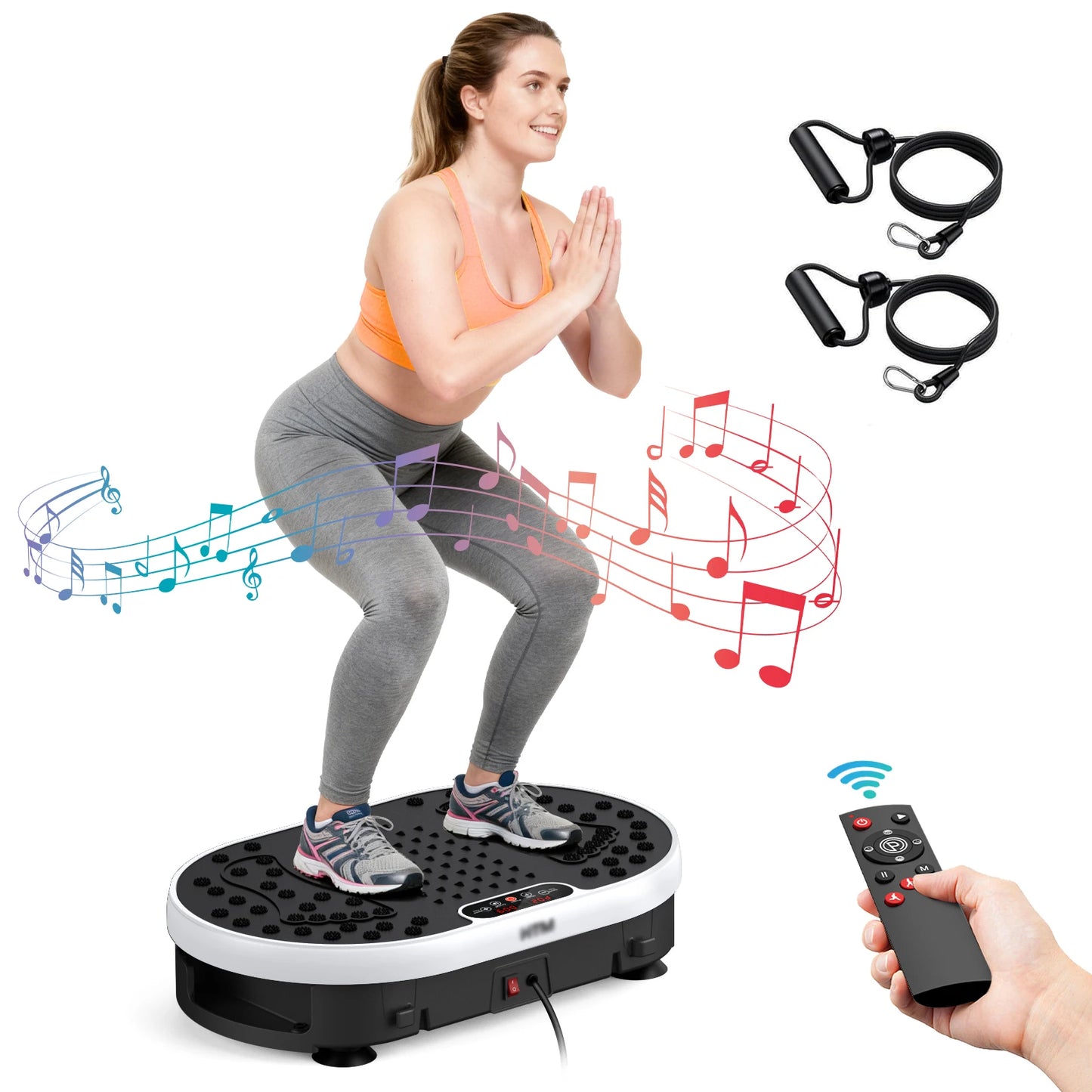 Vibration Plate High Frequency Vibration Fat Burning Fitness Platform 9 Programs 120 Levels Home Gym Weight Loss Remote Control
