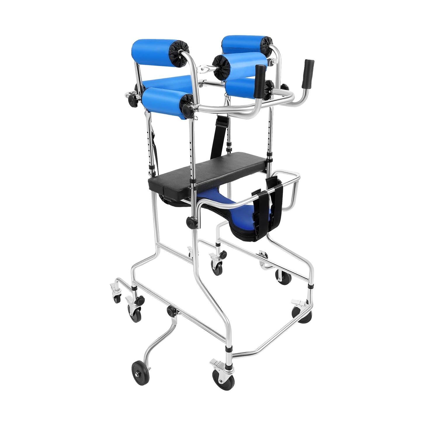 NONEM Rollator Walker With Adjustable Height And 8 Braked Wheels