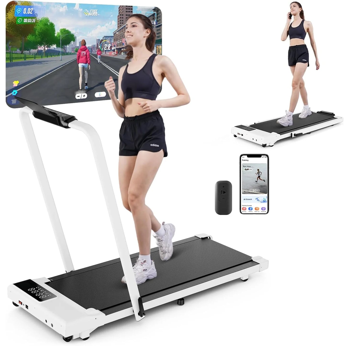 Superun 3in1 Walking Pad Treadmill Foldable Under Desk