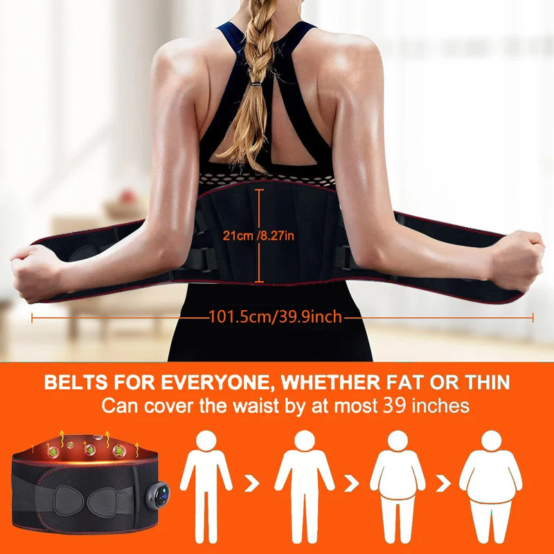 Cordless Heating And Massage Belt For Waist And Back Relief