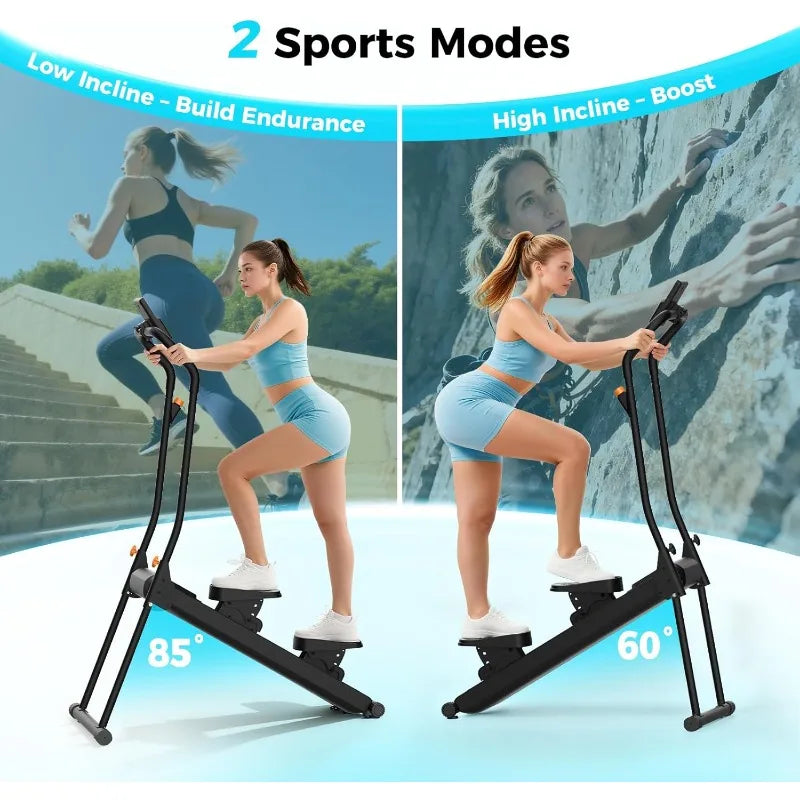 ERGOLIFE Stair Stepper with 6-Level Adjustable Resistance, 350lbs Upgrade Foldable Stairmaster Machine for Home Gym Workout