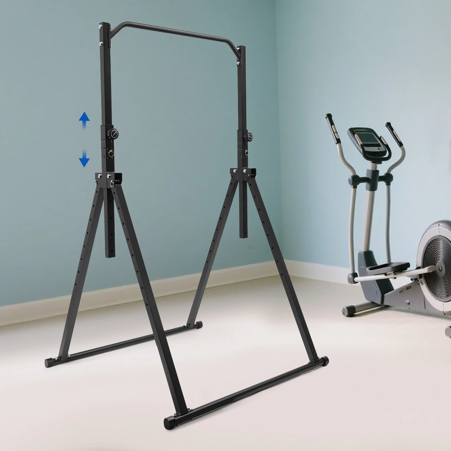 Adjustable Height Pull Up Bar For Home Gym Freestanding Triangular Station