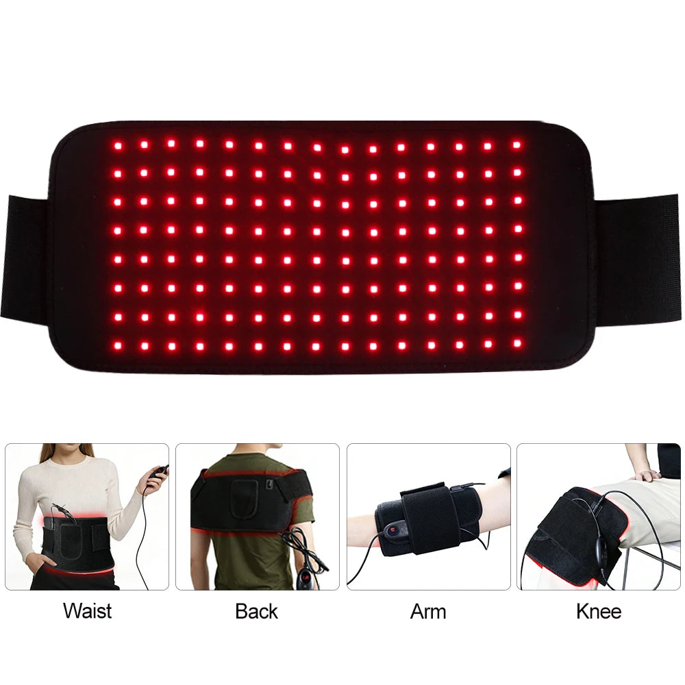 120 LEDs Red Light Belt Red＆Infrared 850nm 660nm Back Pain Relief Wrap Home Use Joint Muscle Relieve Beauty Health Tool