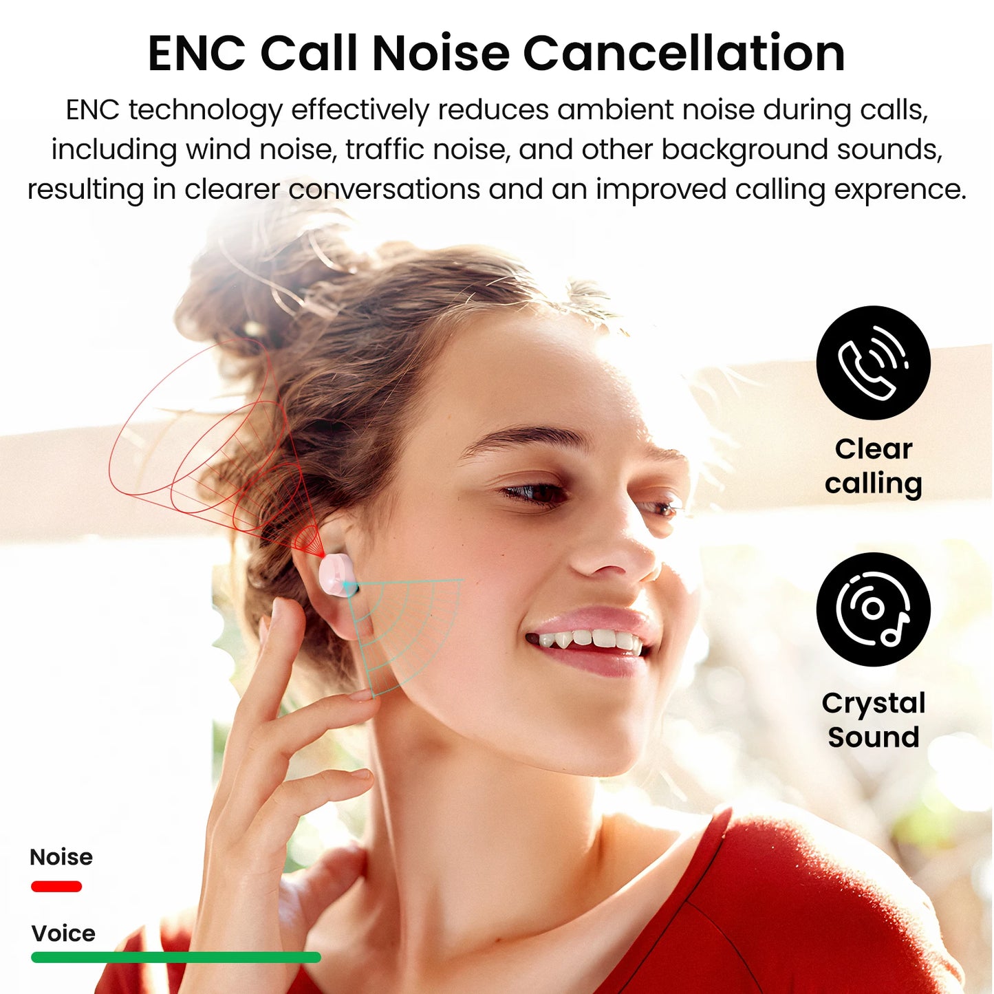 TOZO Tonal Dots TWS Earbuds With LED Display ENC Calls