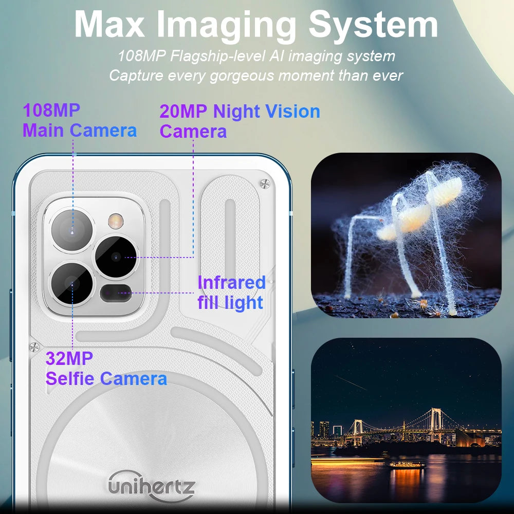 Unihertz Luna Smartphone 108MP G99 Night Vision Ambient Led