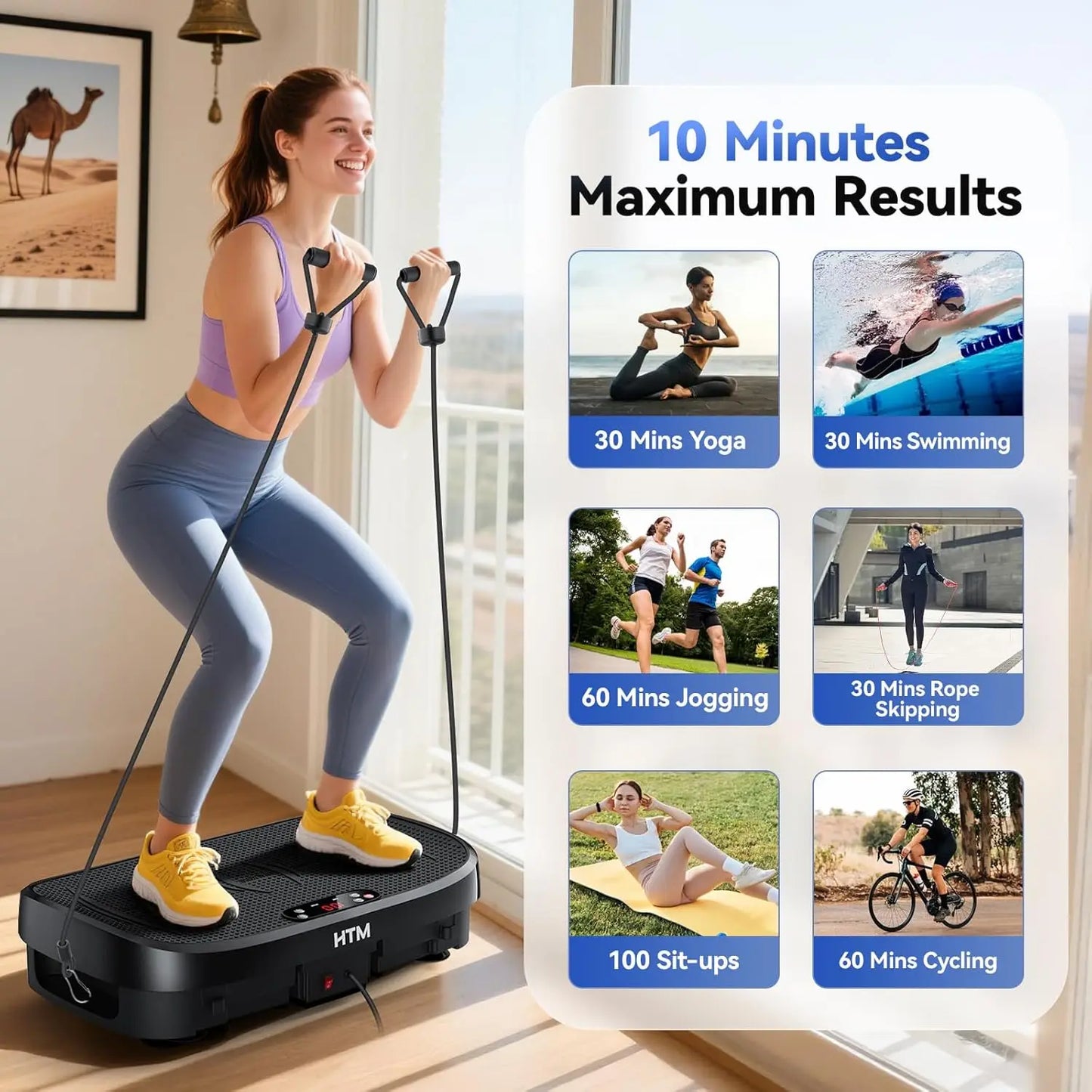 HTM 120 Speed Vibration Plate For Whole Body Workout