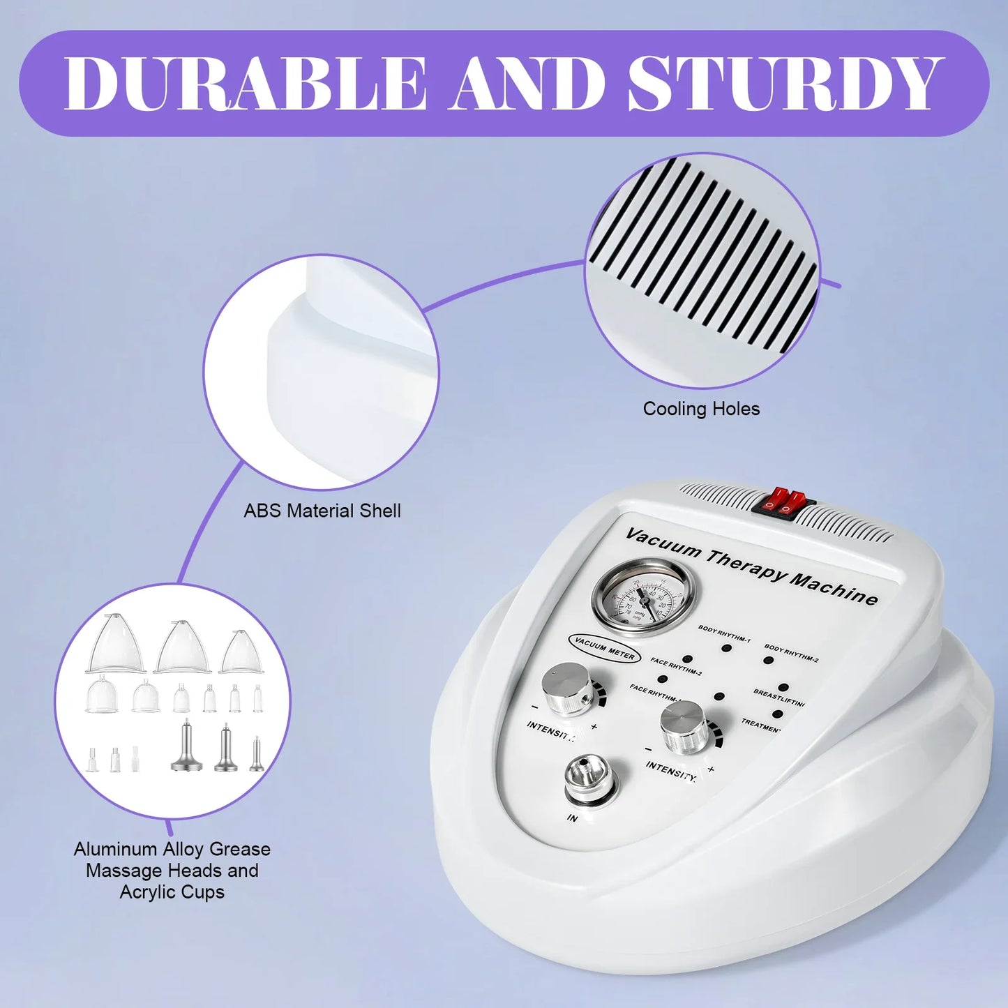 Professional Vacuum Therapy Machine With 24 Cups And 3 Pumps