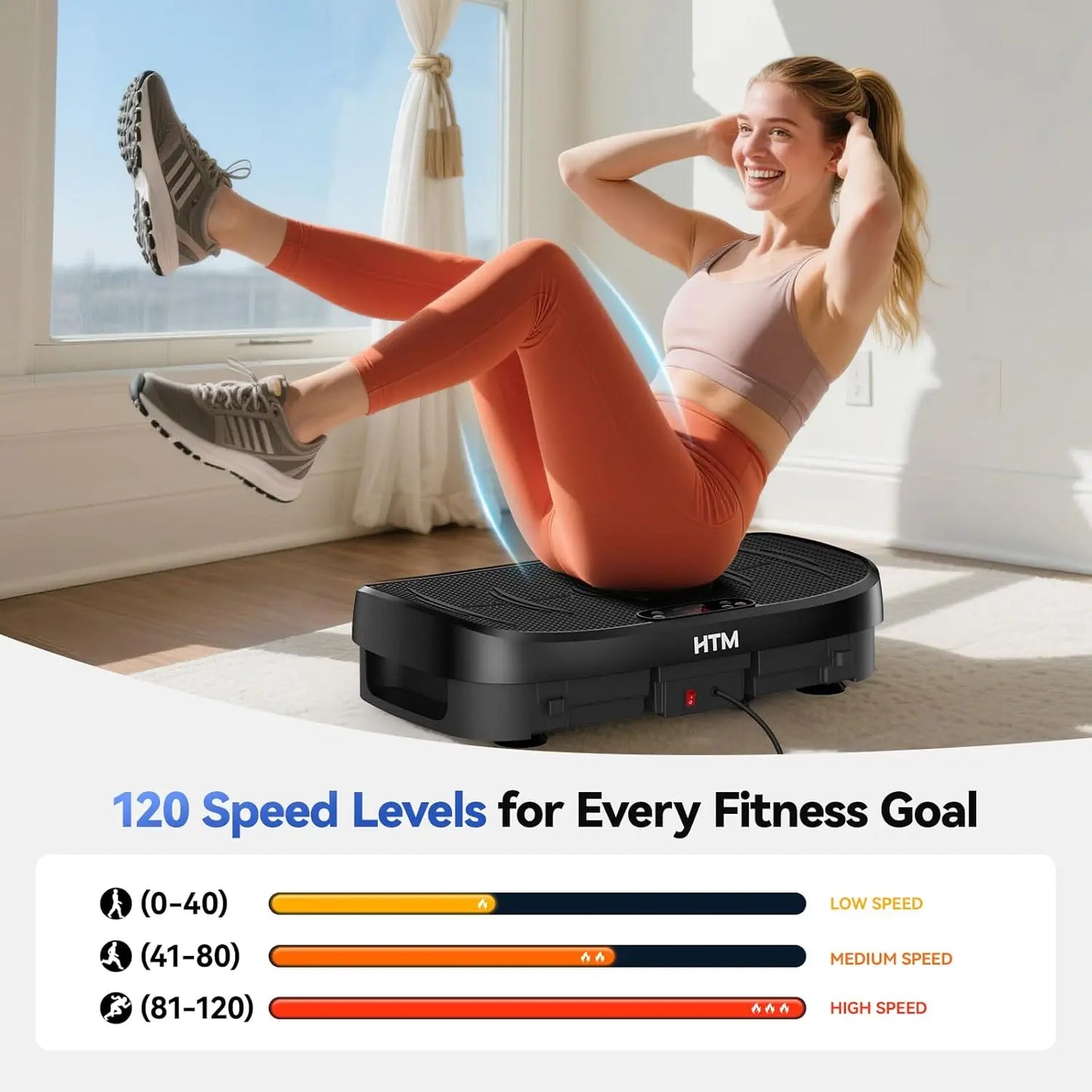 HTM 120 Speed Vibration Plate For Whole Body Workout