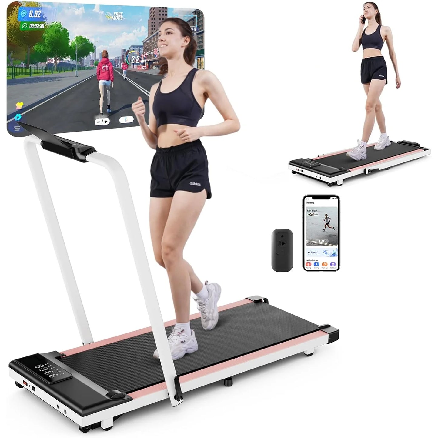 Superun 3in1 Walking Pad Treadmill Foldable Under Desk