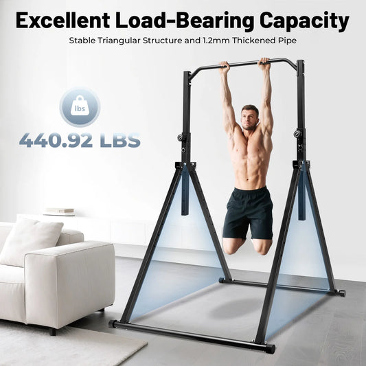 Adjustable Height Pull Up Bar For Home Gym Freestanding Triangular Station