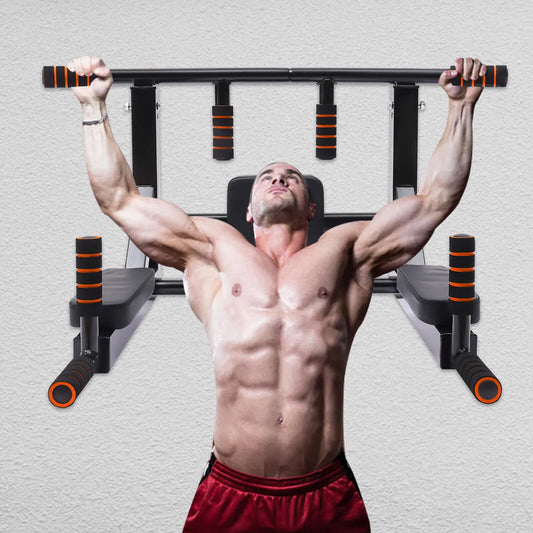 Vertical Pull Up Bar And Dip Station Wall Mount 200kg