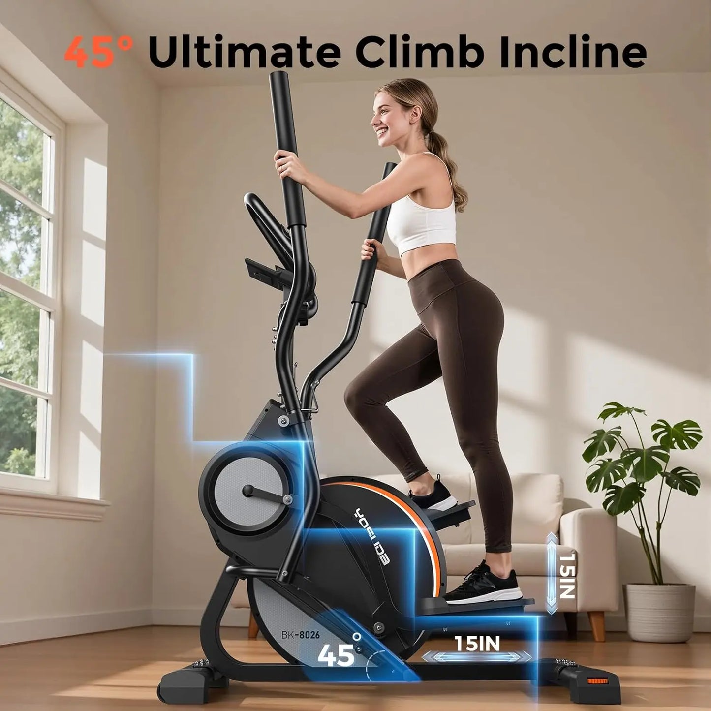YOSUDA 3-In-1 Elliptical Machine For Home Exercise Quiet Magnetic