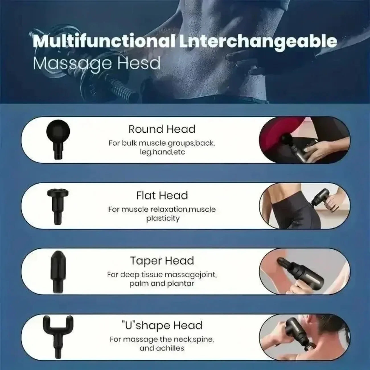 Diamr USB Massage Gun Portable Fascia Relaxer Neck Shoulders Back