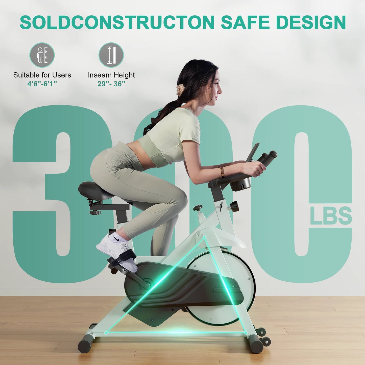 Superun 32-Level Magnetic Resistance Exercise Bike for Home