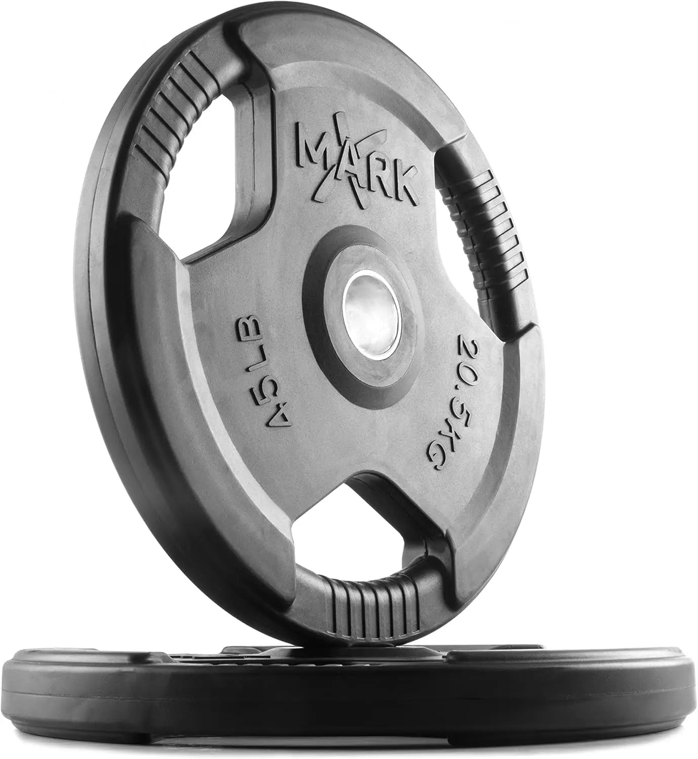 Weight Plates Set 45 Lb Rubber Coated Barbell Home Gym