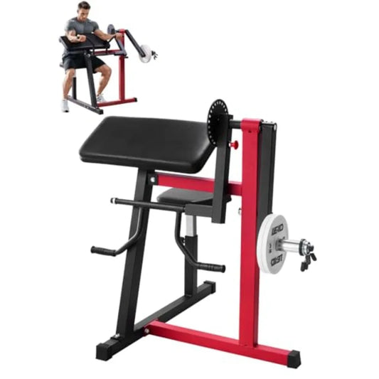 XMSJ 2-In-1 Preacher Curl Machine With Seated Arm Isolation