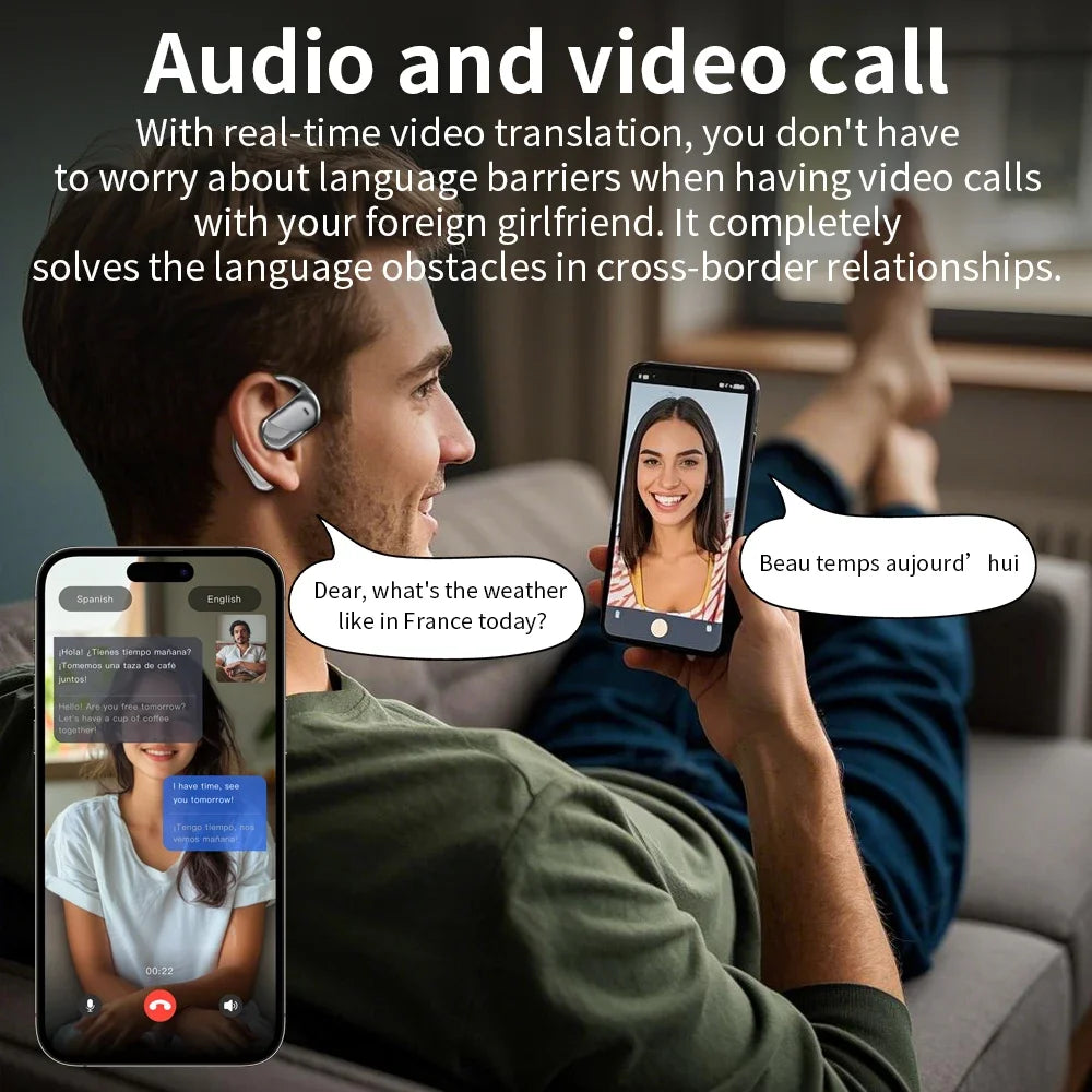 GDLYL 144 Languages AI Translation Earbuds Bluetooth 5.4 Translator