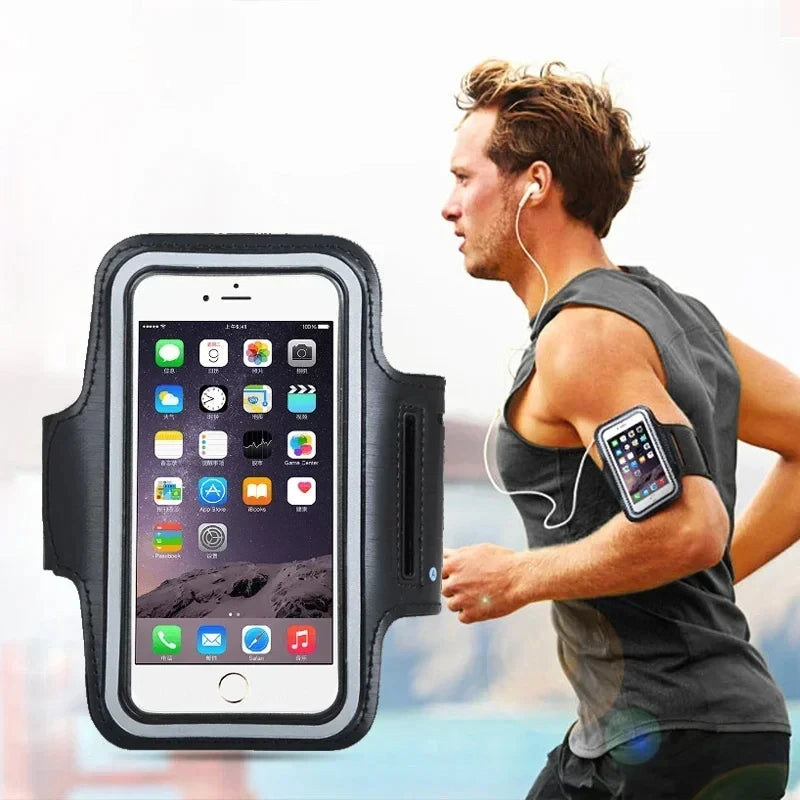 Running Armband for iPhone 13 14 15 with Card Slot & Key Pockets, Sports Arm Bands Cell Phone Holder Fit Up to 6.5 Inch